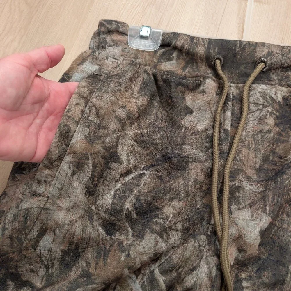 SMALL NWT Aeropostale Camo Set Hoodie Shorts Khaki Real Tree Pocket Aero